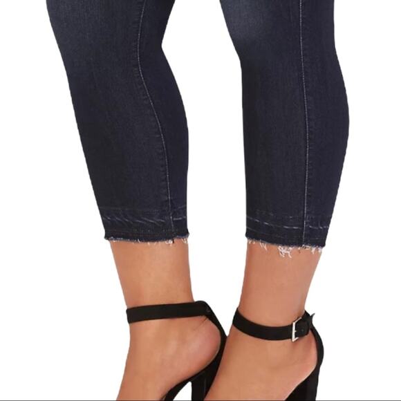 Torrid Crop Raw Hem Dark Wash High Rise Jegging Jeans Plus Size 24XS - Picture 7 of 9